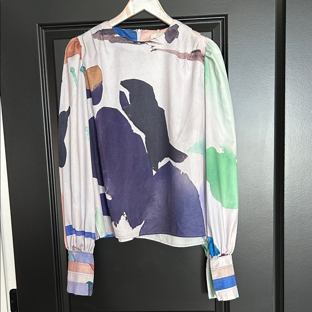 Mulla Multicolor Abstract Women's Top large NWT